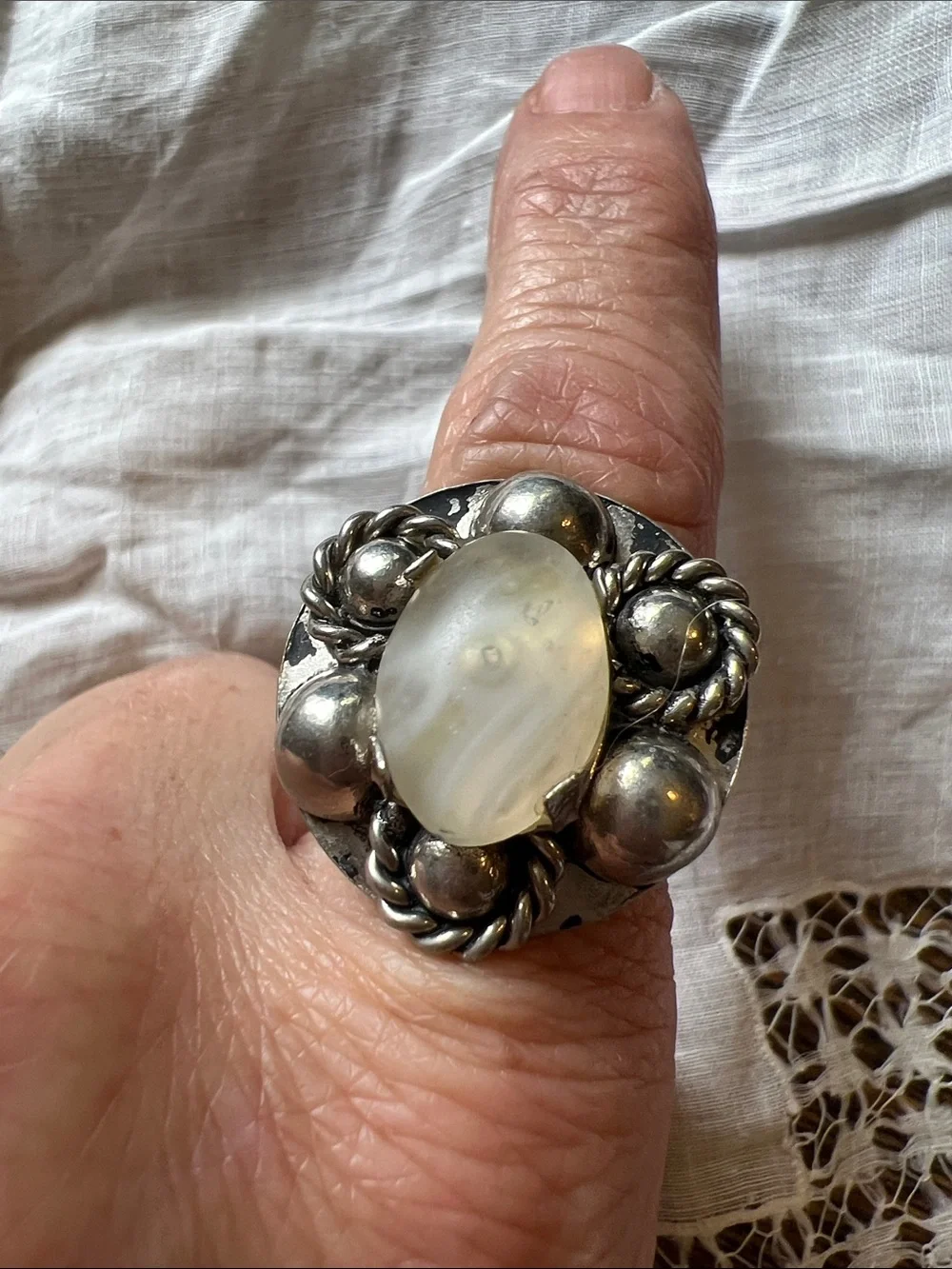 Vintage Mexican Silver Ring for repair